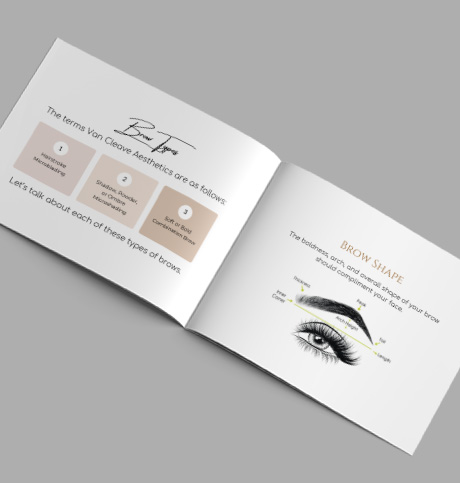 Brow Shapes and Types Booklet Permanent Makeup Van Cleave Aesthetics